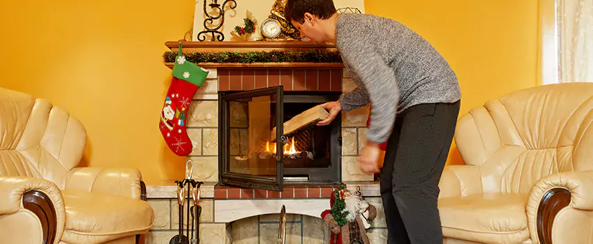 Rusted Metal Fireplace Restoration in Taylors, South Carolina